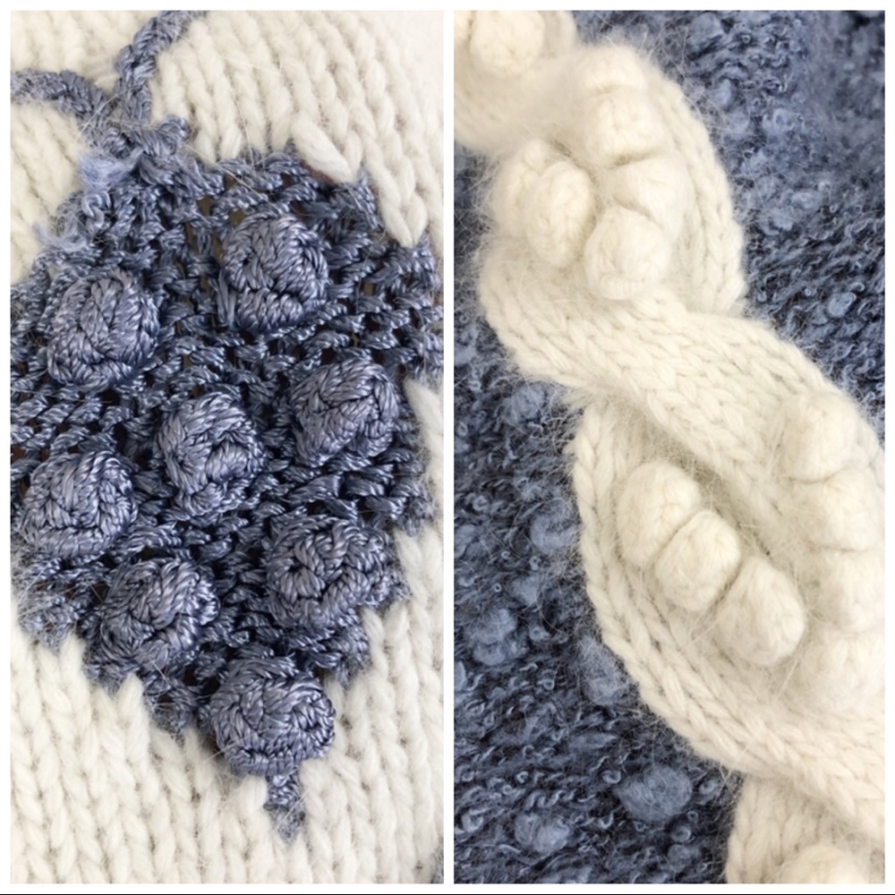 ✖️SOLD✖️Vintage 80’s Chunky Knit Wool Angora Blend Sweater - Picture 6 of 8
